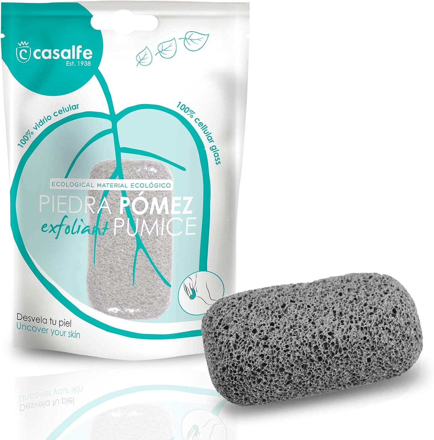 Casalfe Pumice Stone Natural Skin - Cellulose Glass Made in Spain. image number 3
