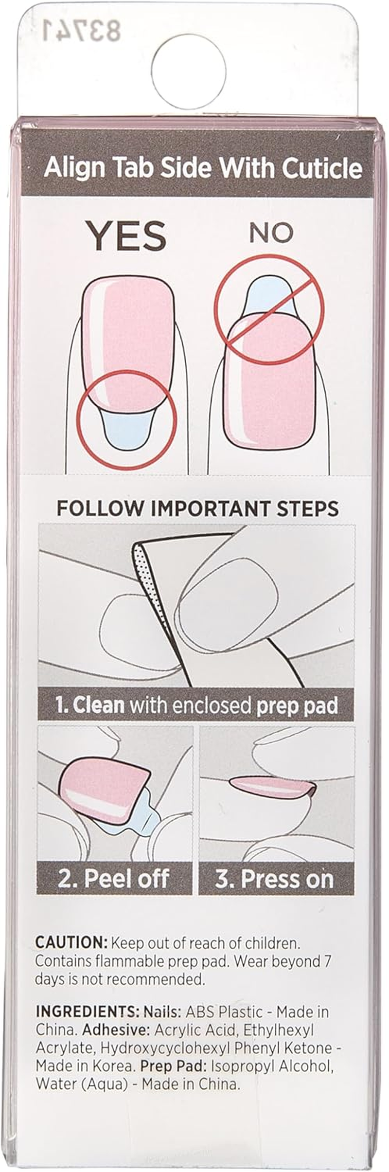 Impress KISS Color Gel Nail Kit, Pick Me Pink, with Purefit Technology, Polish-Free Colour Mani, Includes Prep Pad, Mini File, Cuticle Stick, and 30 Fake Nails image number 3