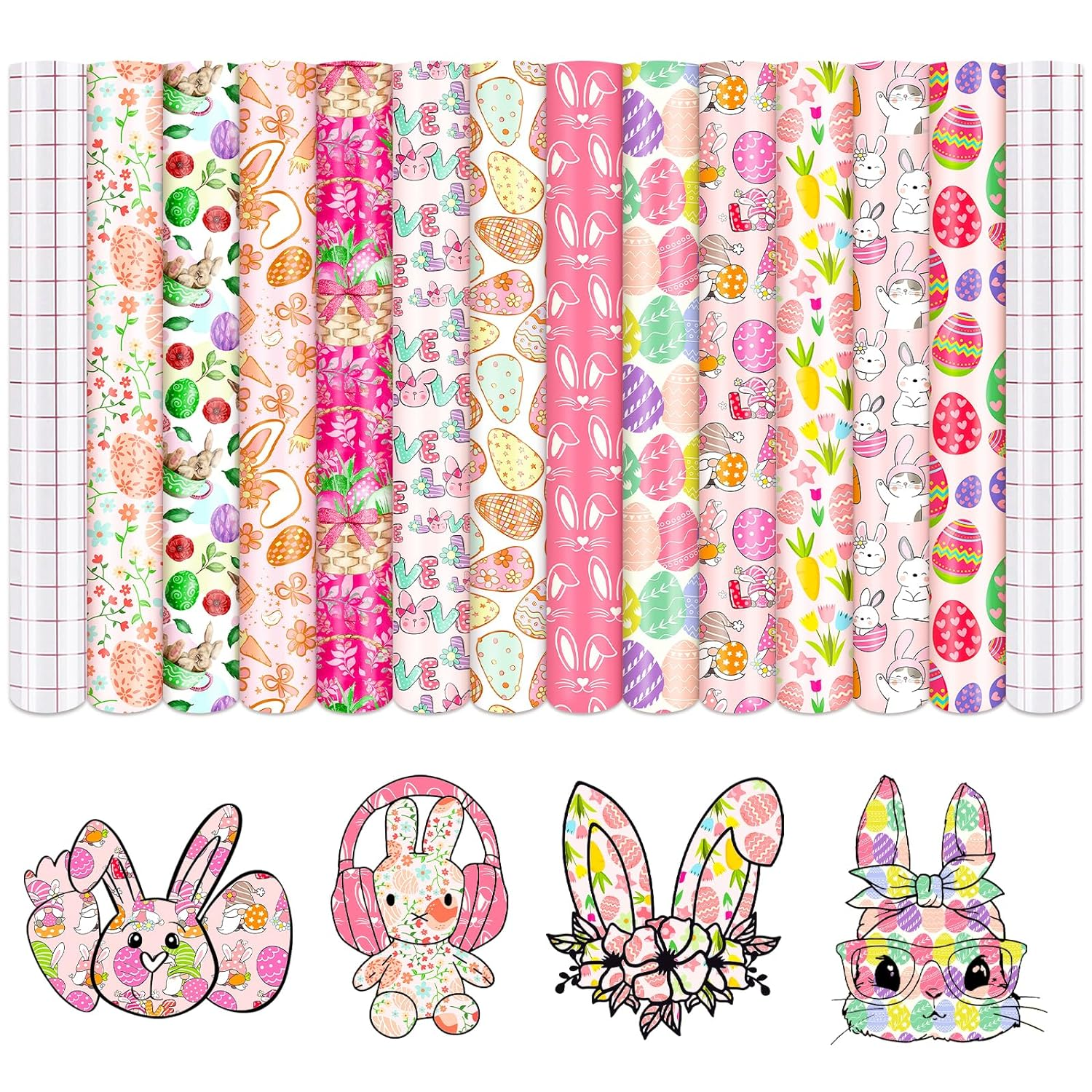 Tintnut Leopard Permanent Vinyl - 8 Sheets 12"X10", Cheetah Permanent Vinyl Sheets, Pattern Adhesive