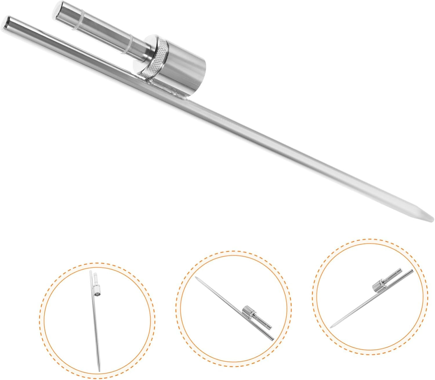 Stainless Steel Flagpole Ground Spike Sleeve Bearing for 0.65 Inch Flag Rods Secure Stake Holder for Outdoor Banner Display Wear Resistant image number 1