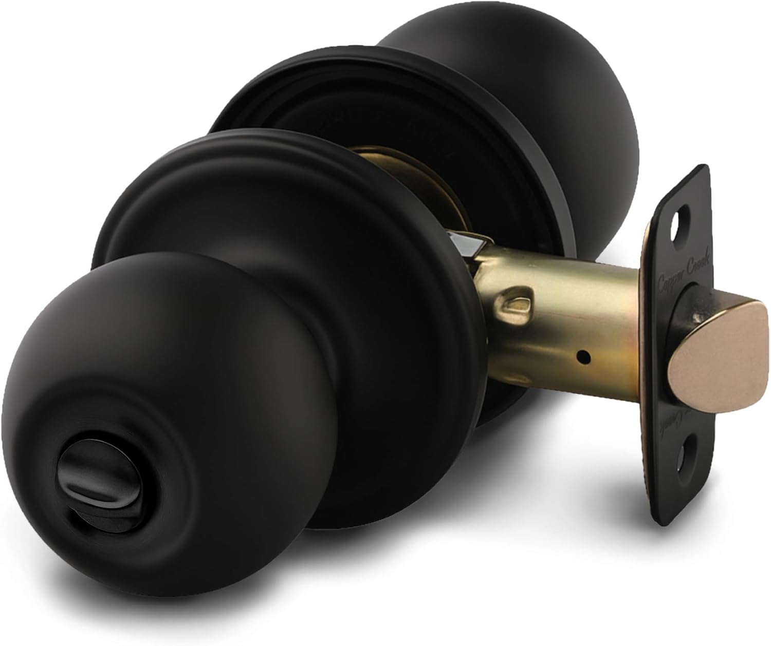 Copper Creek Colonial Passage Interior Door Knob &ndash; ANSI Grade-3 Certified, Modern Heavy Duty Handle, Easy Install and Reversible for Bedroom, Bathroom and Closets &ndash; Satin Stainless (3 Pack)