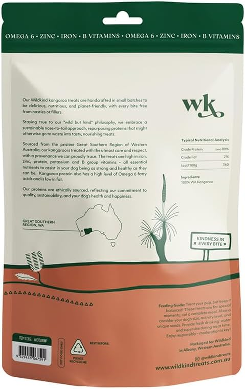 Wildkind Air Dried Kangaroo Whole Prey 750G &ndash; Natural Australian Dog Treats image number 2