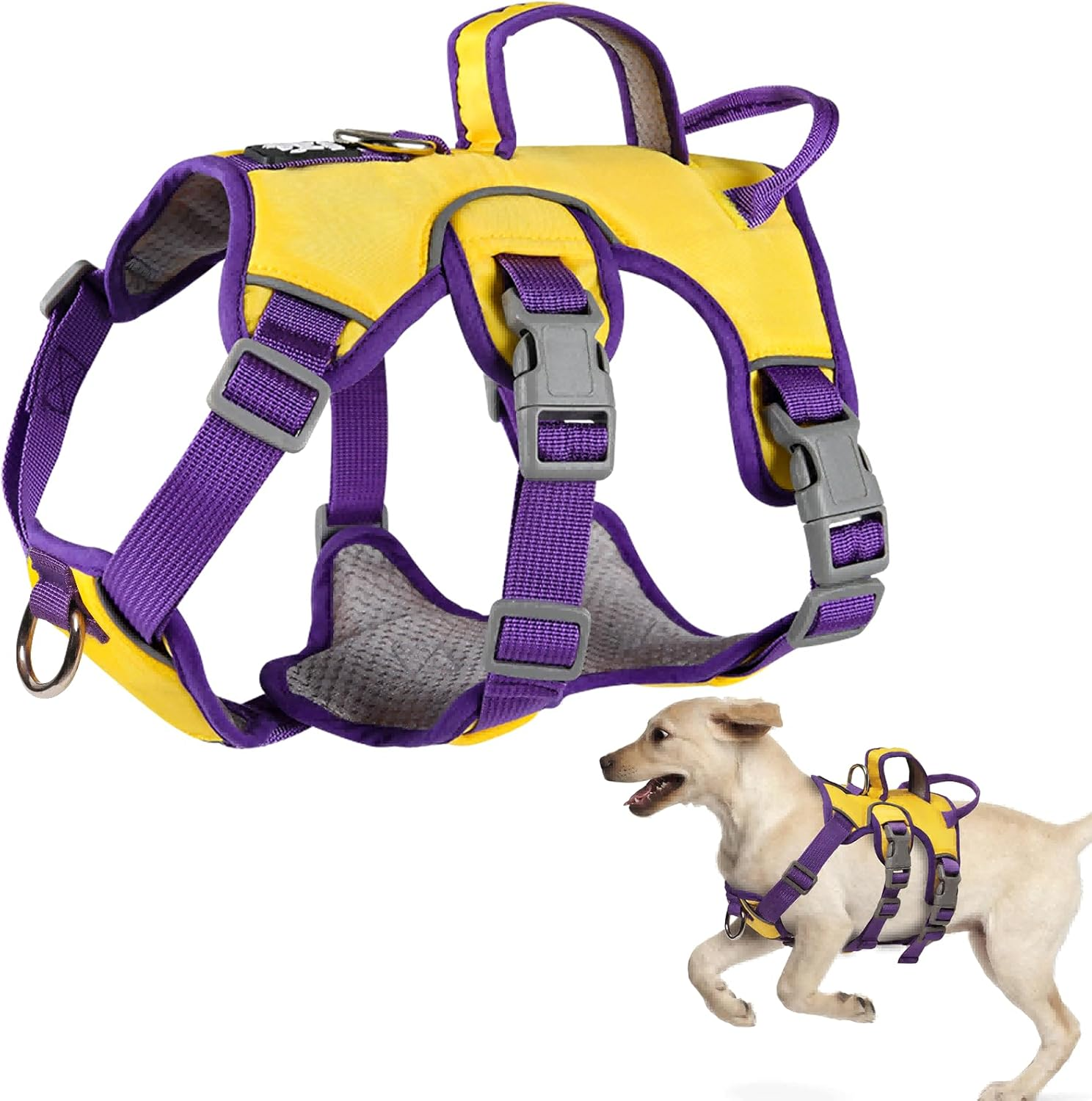 Liebedd Dog Harness for Small, Medium Dogs, Puppies Harness, Anti-Pull Harness, Dog Safety Harness, Escape Proof, Panic Harness for Dogs, Pull Harness, Dog, Beige, M image number 3