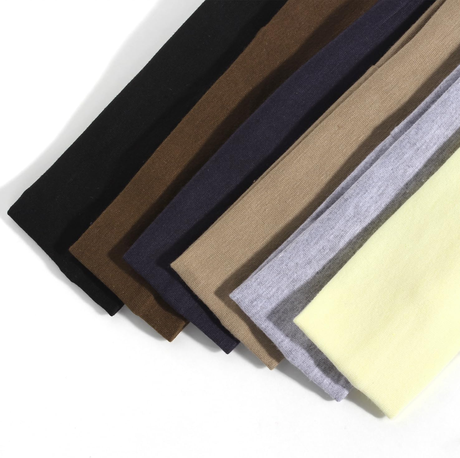 Headband,Lightweight Sports Headband Non-Slip Silicone Elastic Headbands,H HOME-MART Athletic Skinny Headbands for Women Men- Silicone Grip Hairband Mini Sweat Band,Great for Working Out - Color-E(8Pcs) image number 2