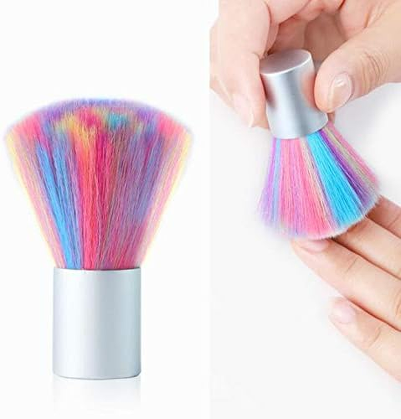 WOIWO 1PCS Rainbow-Colored Nail Art Brush Nail Dust Brush UV Gel Nail Cleaning Brush Nail Dust Brush image number 2