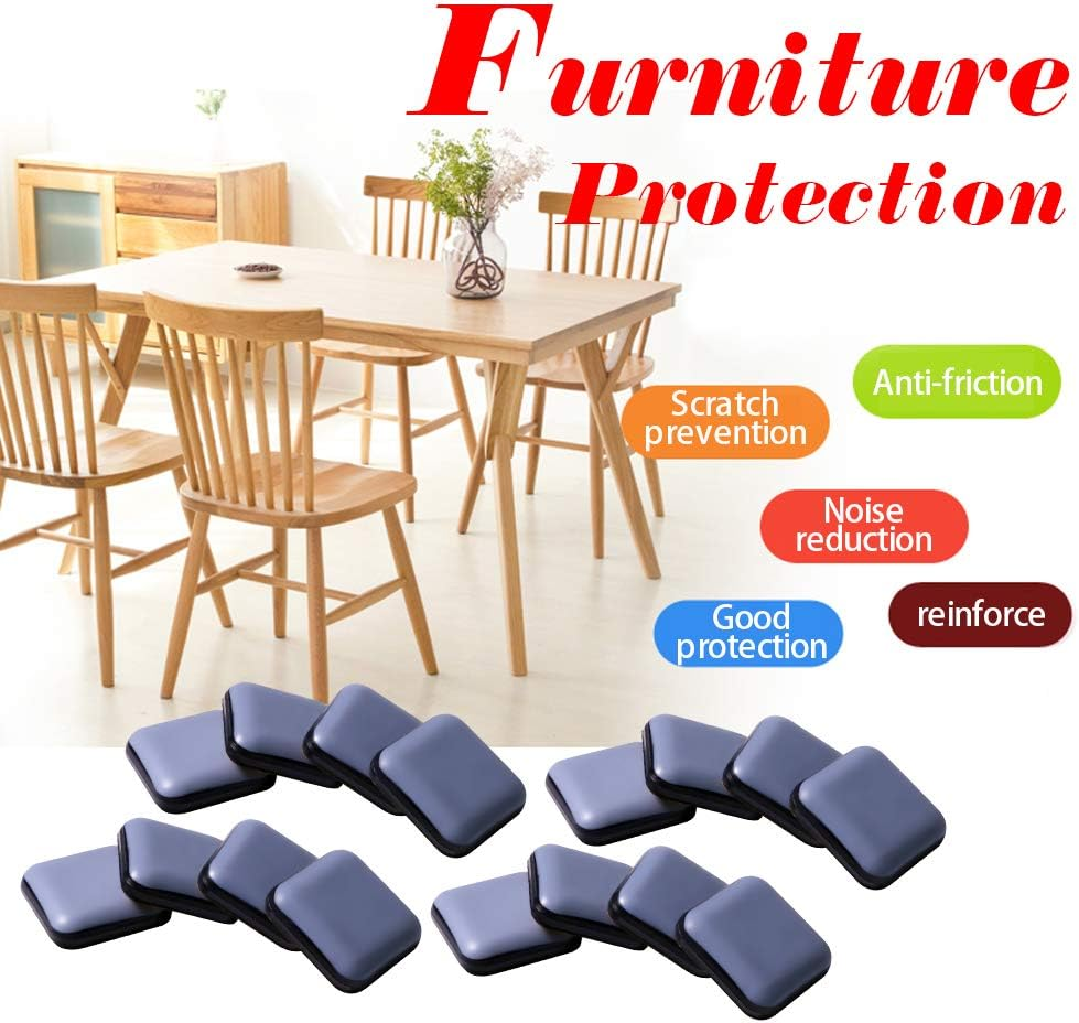 Furniture Sliders for Carpet and Hardwood Floors Adhesive Furniture Glides Self-Stick Furniture Sliders Pads (16, Round25Mm) image number 4