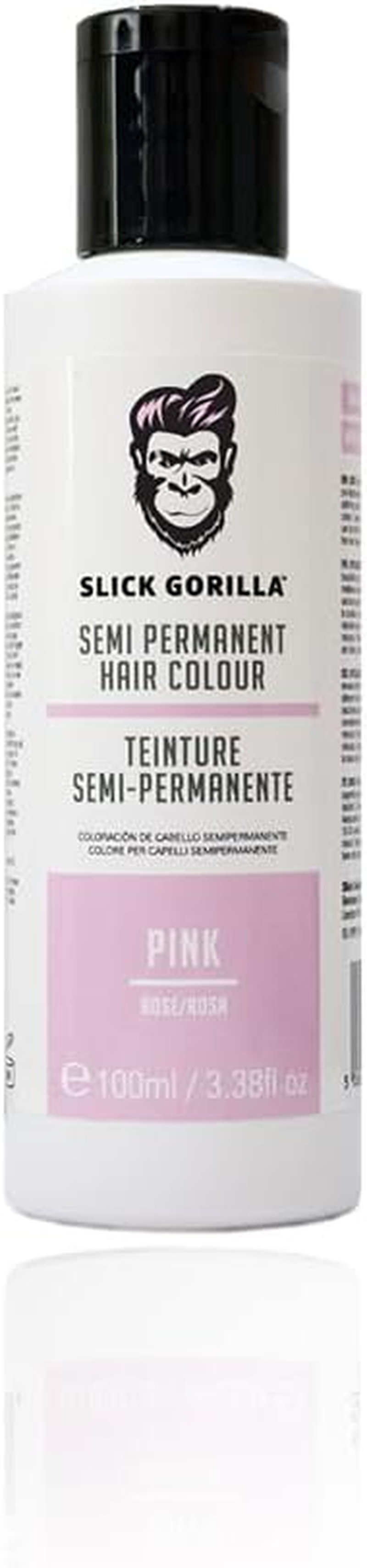 Slick Gorilla Semi Permanent Black Hair Dye for Men 3.38 Fl Oz | Vegan Hair Color | Cruelty Free Beard and Hair Dye | Conditioning and Nourishing Formula | Lasts 5 6 Washes | Temporary Hair Color