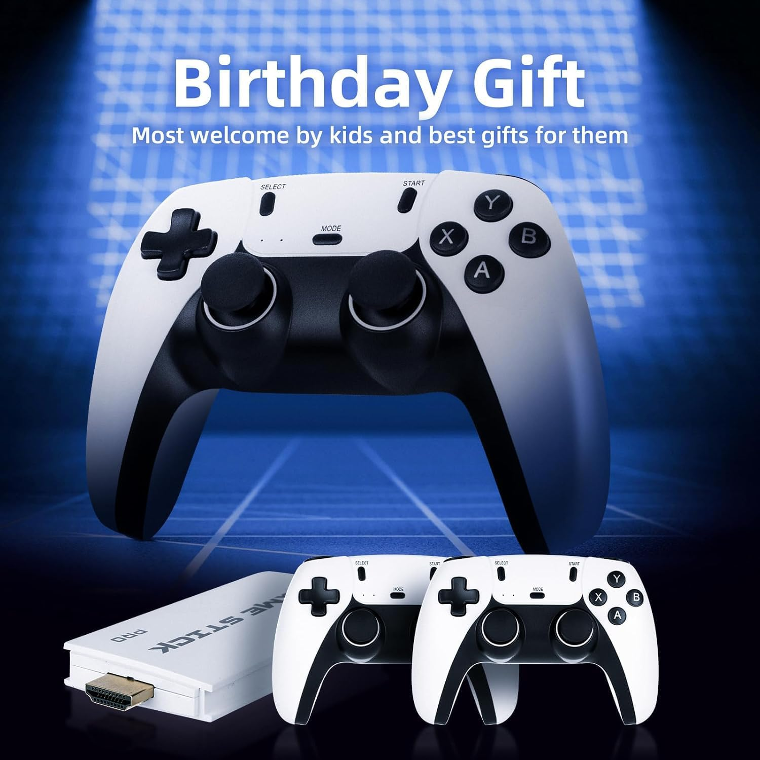 Retro Game Console/Video Game Consoles, with 2Pack Game Controllers, 30000 Games, 64GB Integrated Card & 1080P/720P HDMI Arcade Screen image number 3