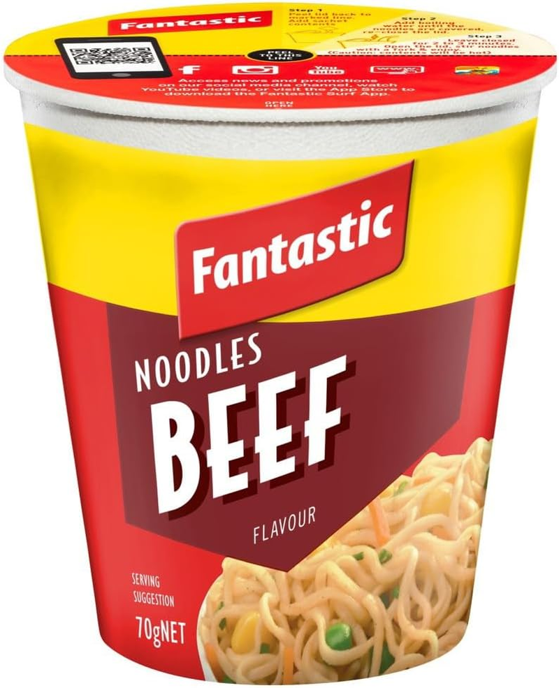 Fantastic Cup Noodle, Beef, 70G image number 4