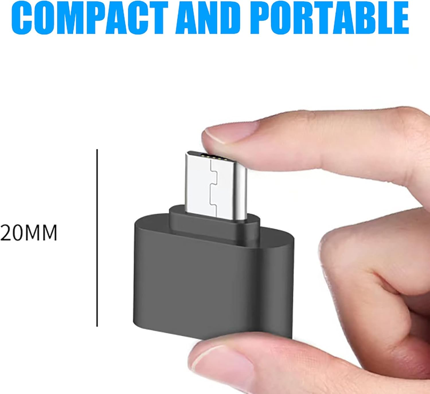 OTG Micro to USB Adapter, Tunghey Aluminum Alloy Micro USB Male to USB 2.0 a Female OTG (On the Go) Adapter for Android Smartphone Tablets More USB and Micro Devices 5Pack image number 3