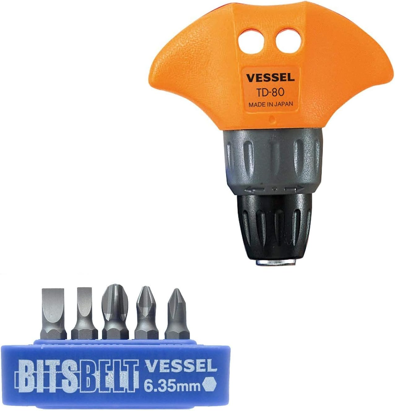 Vessel TD-80 T-Type Ratchet Driver Set