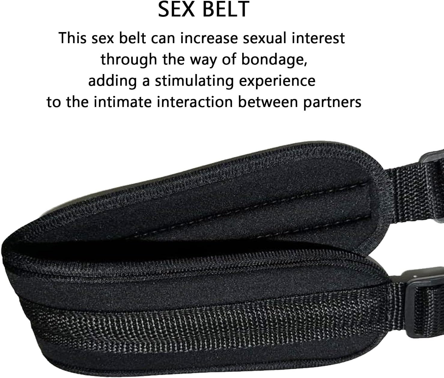 Mineens BDSM Bondage Strap Sex Sling & Adult Sex Harness for Couples - Adjustable Auxiliary Posture Belt, Sex Sling for Bedroom Play, Game Slave Cosplay(Black) image number 5