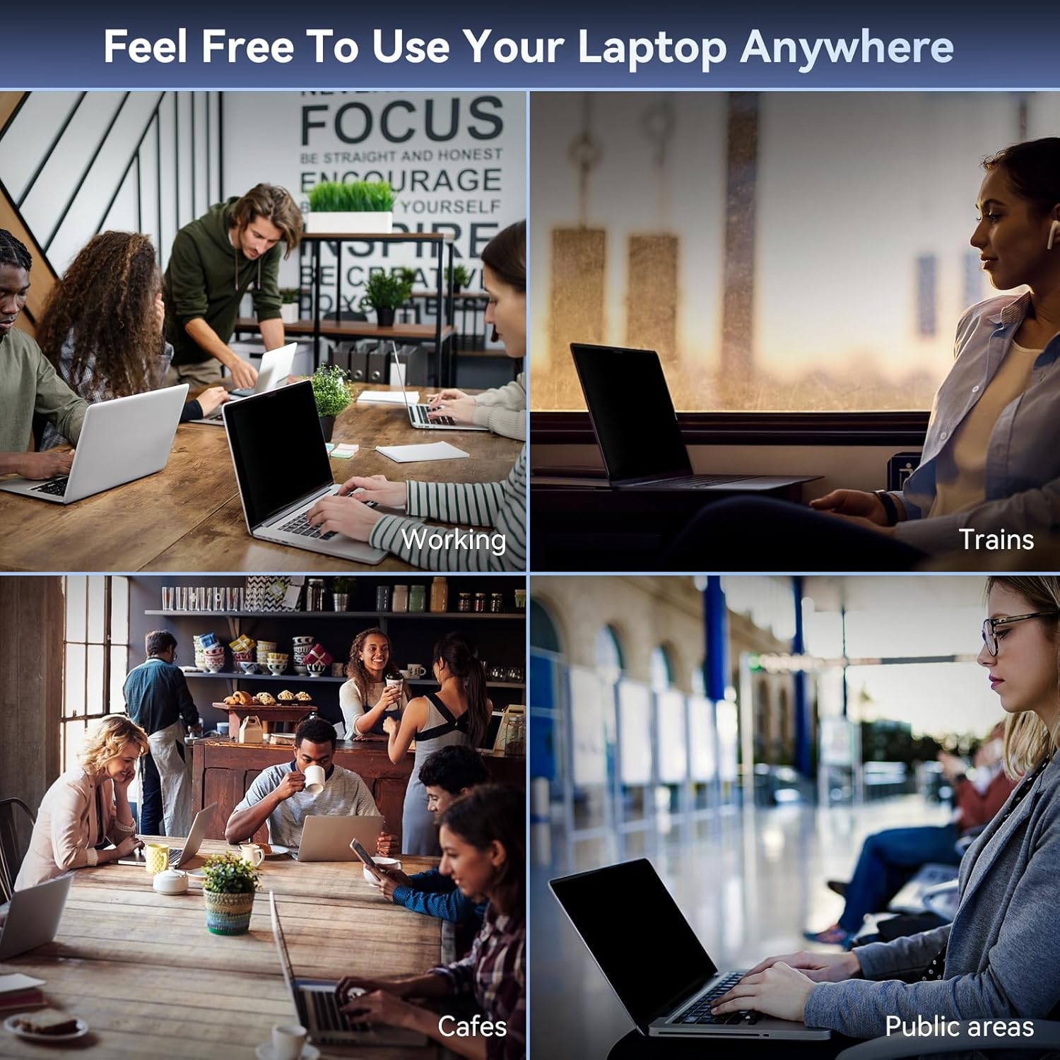 Privacy Screen Compatible with Macbook Pro 14 Inch (2021-2024,M1,M2,M3,M4), Magnetic Removable Privacy Filter anti Glare Blue Light Laptop Screen Protector for Mac Pro 14In A2442/A2779/A2918/A2992 image number 3