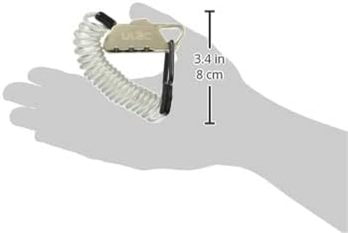 ULAC Piccadilly LTD Mini Combination Cable Lock, Helmet Lock for Bike, Bicycle, Motorcycle, E-Scooter; Small Portable Padlock for Gym Locker, Baby Stroller, Suitcase, Luggage, Gate and Fence(Silver) - Bumblebee image number 4