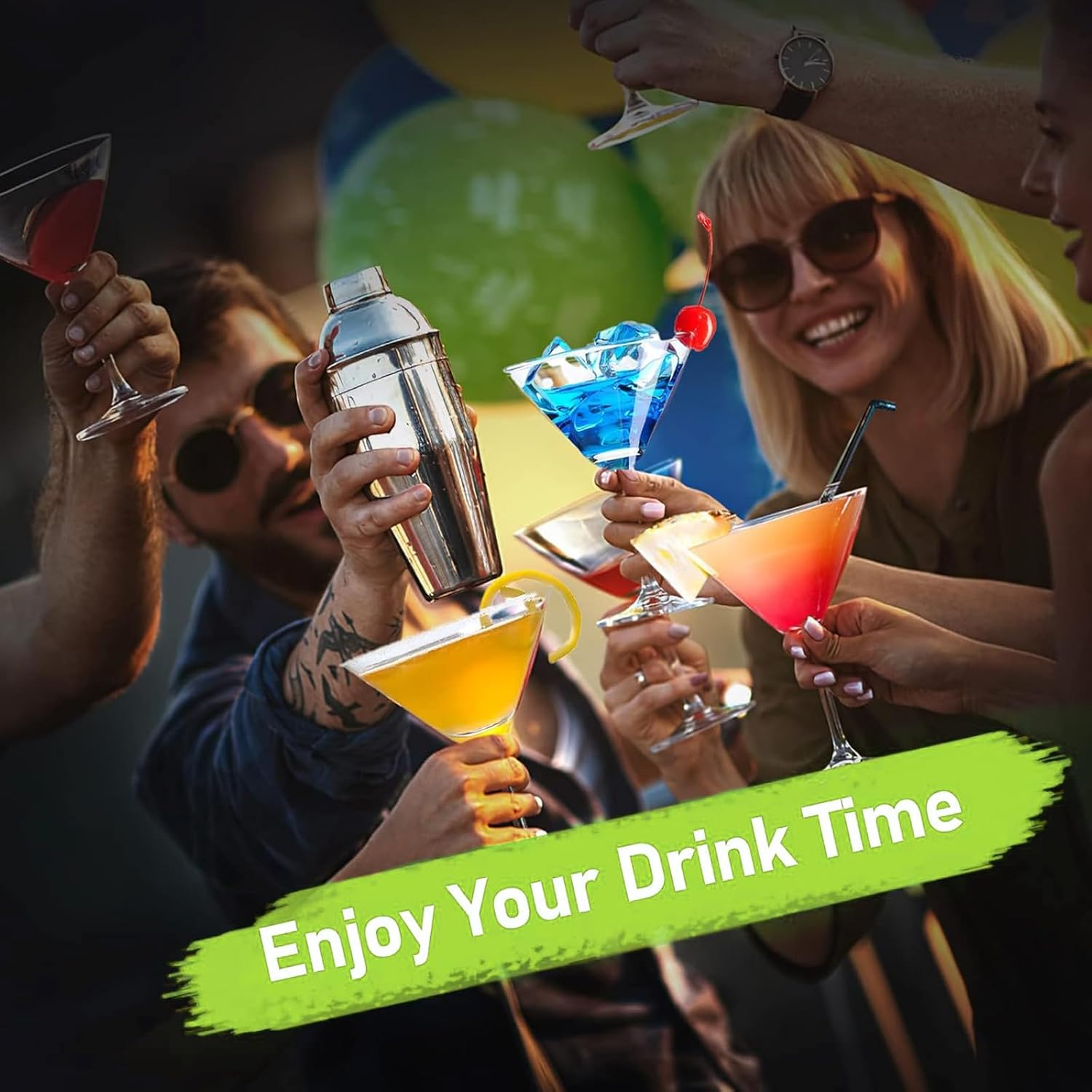 Cocktail Shaker, Martini Shaker with Strainer, Three-Piece 304 Stainless Steel, 550Ml Capacity, Thickened 0.6Mm, Food Grade, Leakproof Shaker for Home Bars, Parties, and Mixology image number 3