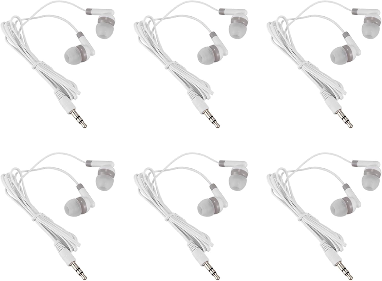 Kaifucy 6 Pcs 3.5Mm In-Ear Stereo Earbuds Headphone Earphone Headset for Mobile Phone MP4 MP3 image number 3