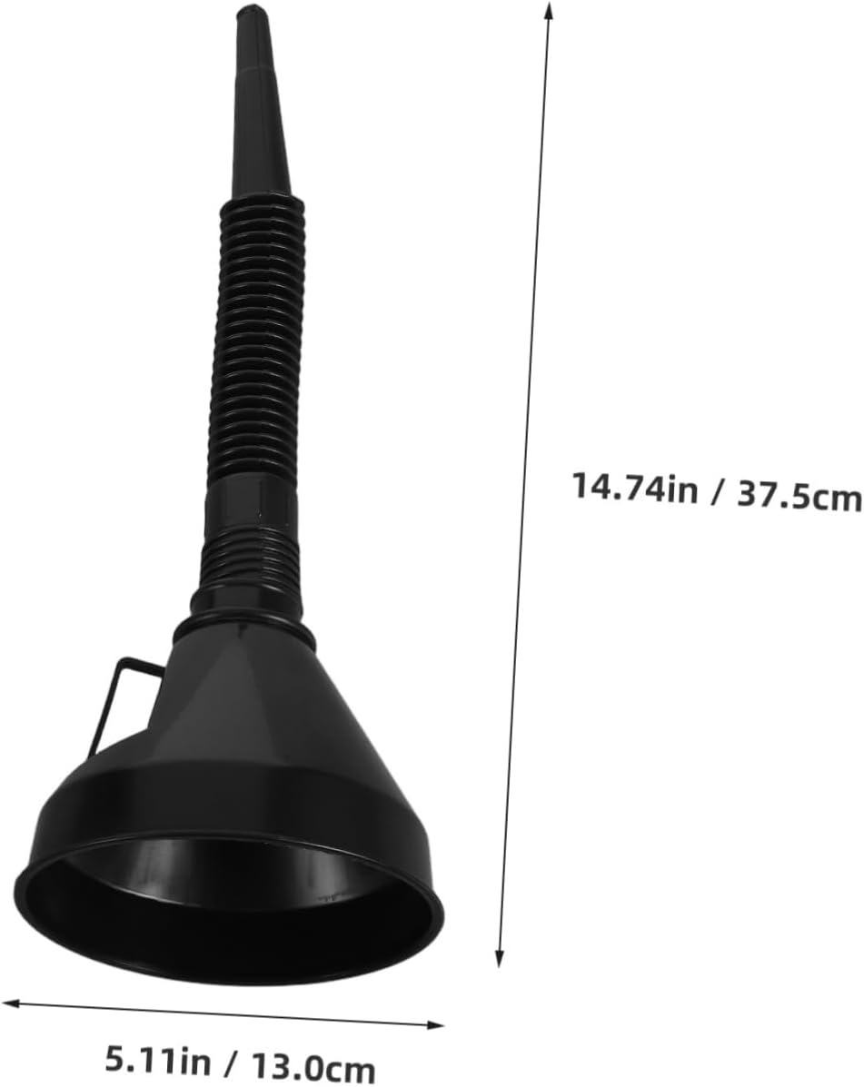 NAMOARLY Heavy Duty Funnel Automotive Use Plastic Long Neck Flexible Hose Oil Coolant Car Motorcycle Travel Kit image number 3