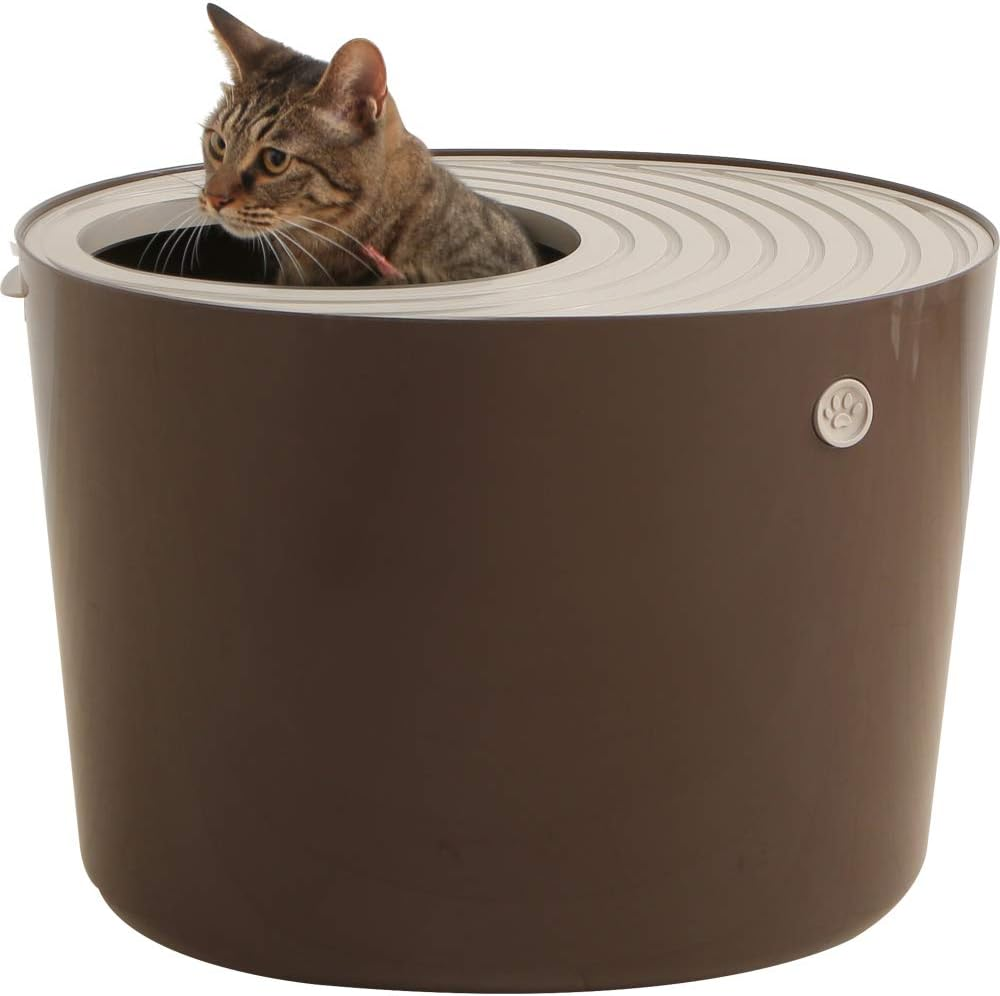 Iris Ohyama Cat Toilet for System Toilet, Top Type, No Splattering, Brown, 9.1 X 10.4 Inches (230 X 265 Mm) image number 4