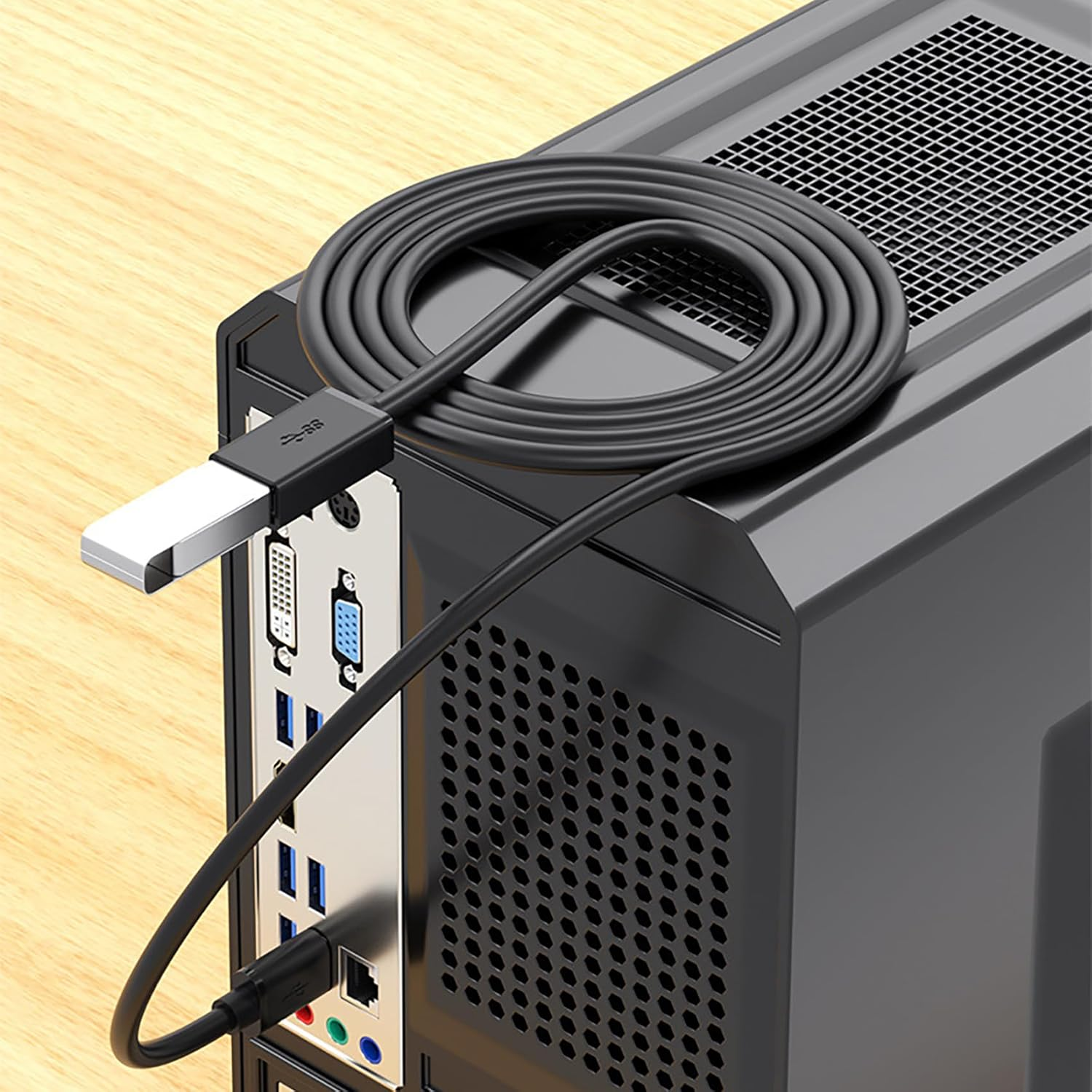 Tunghey USB 3.0 Extension Cable Type a Male to Female Extension Cord Withstands Fast Data Transfer Compatible with USB Keyboard, USB Hub, Mouse, Webcam, Printer, Hard Drive and More (1M) image number 6