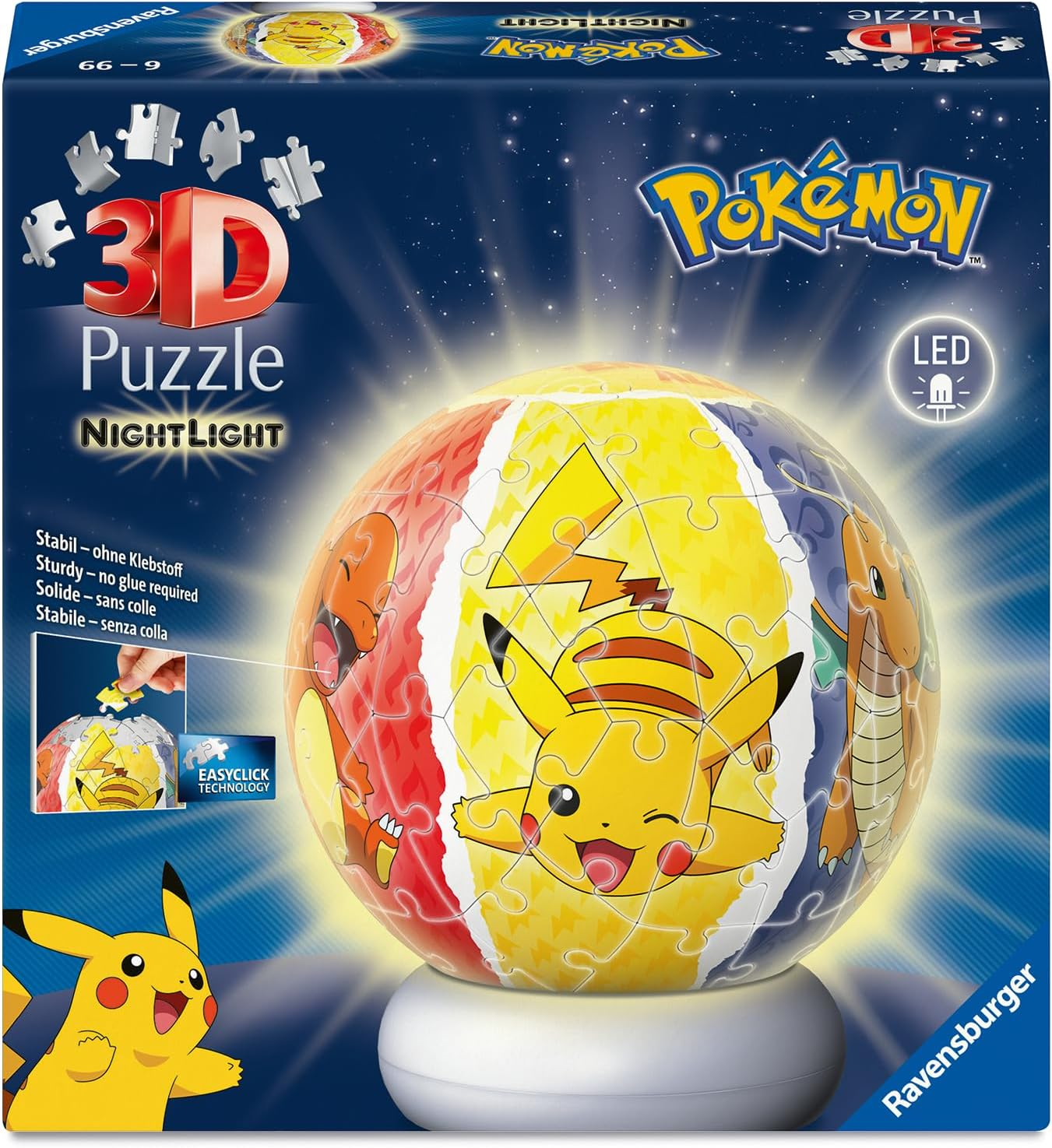 3D Puzzle-Ball Nachtlicht Pok&eacute;mon: Erleben Sie Puzzeln in Der 3. Dimension! image number 6