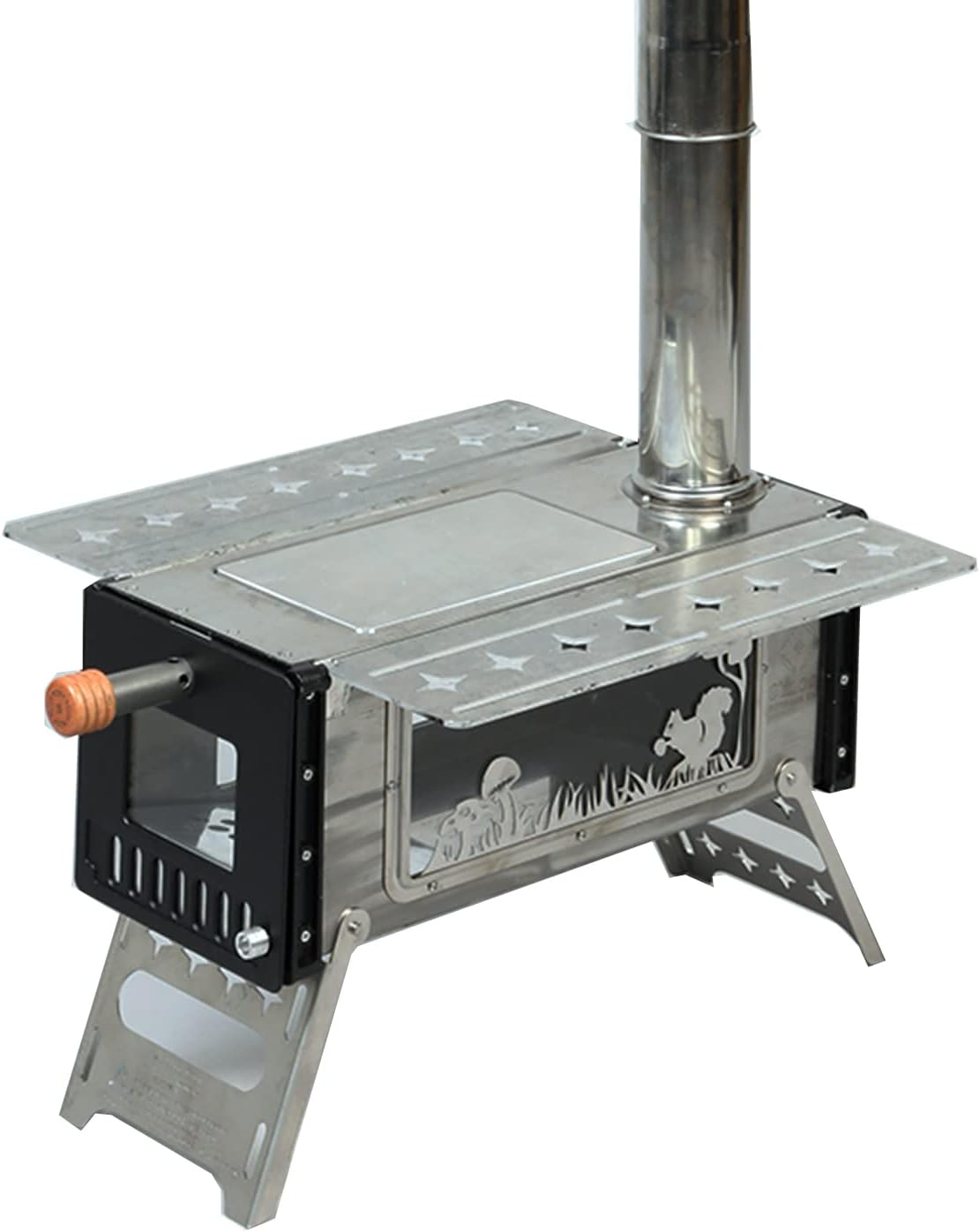 S'More Magic Stove Stove, Camping, Bonfire Stand, Stacked Chimney, Compact image number 6