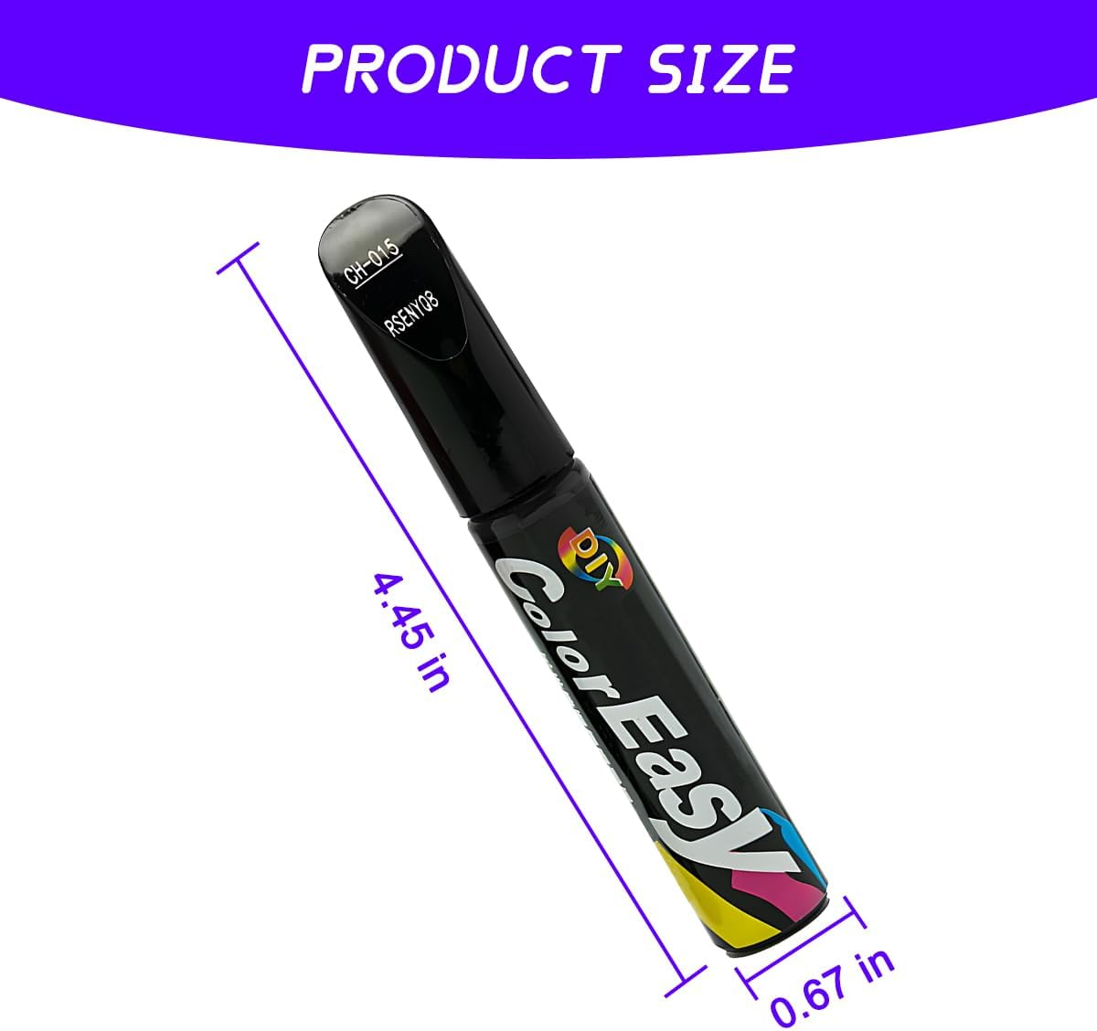 2Pack Touch up Paint for Cars, Quick and Easy Vehicle Scratch Repair Paint Fill Pen, Effective Automotive Rim Scratch Removing Gloss Accessories, Universal for SUV, Truck, Rv（Black） image number 5