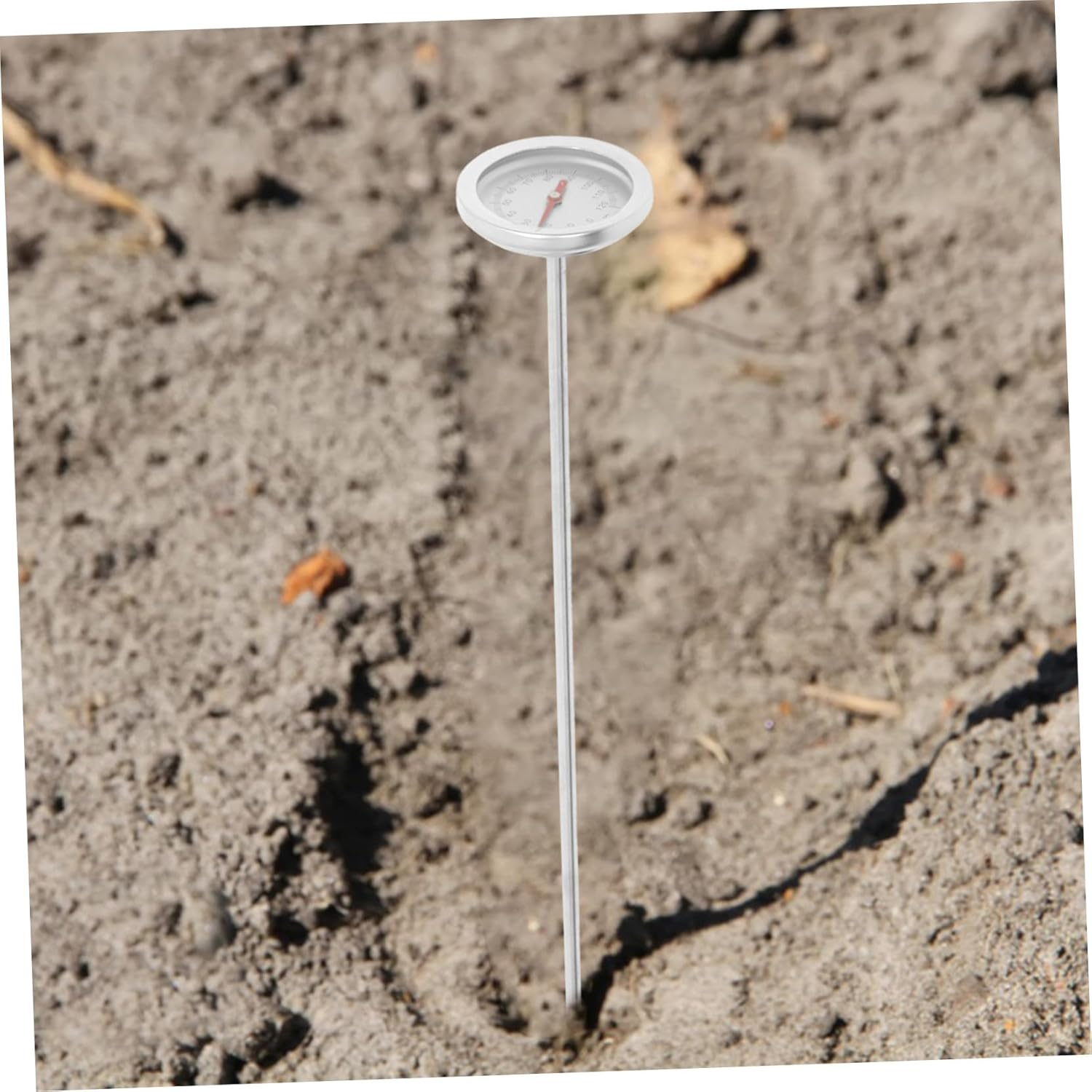 Backyard Compost Soil Thermometer Long Stem Stainless Steel Probe Garden Earth Temperature Measuring Tool User-Friendly Compact Design for Gardening and Composting image number 2