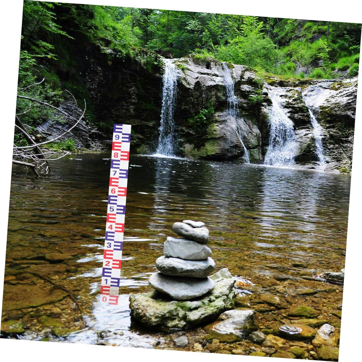 Totority 2Pcs Liquid Level Indicator Water Depth Gauge Pool Water Level Sticker Ruler Ruler Outdoor image number 3