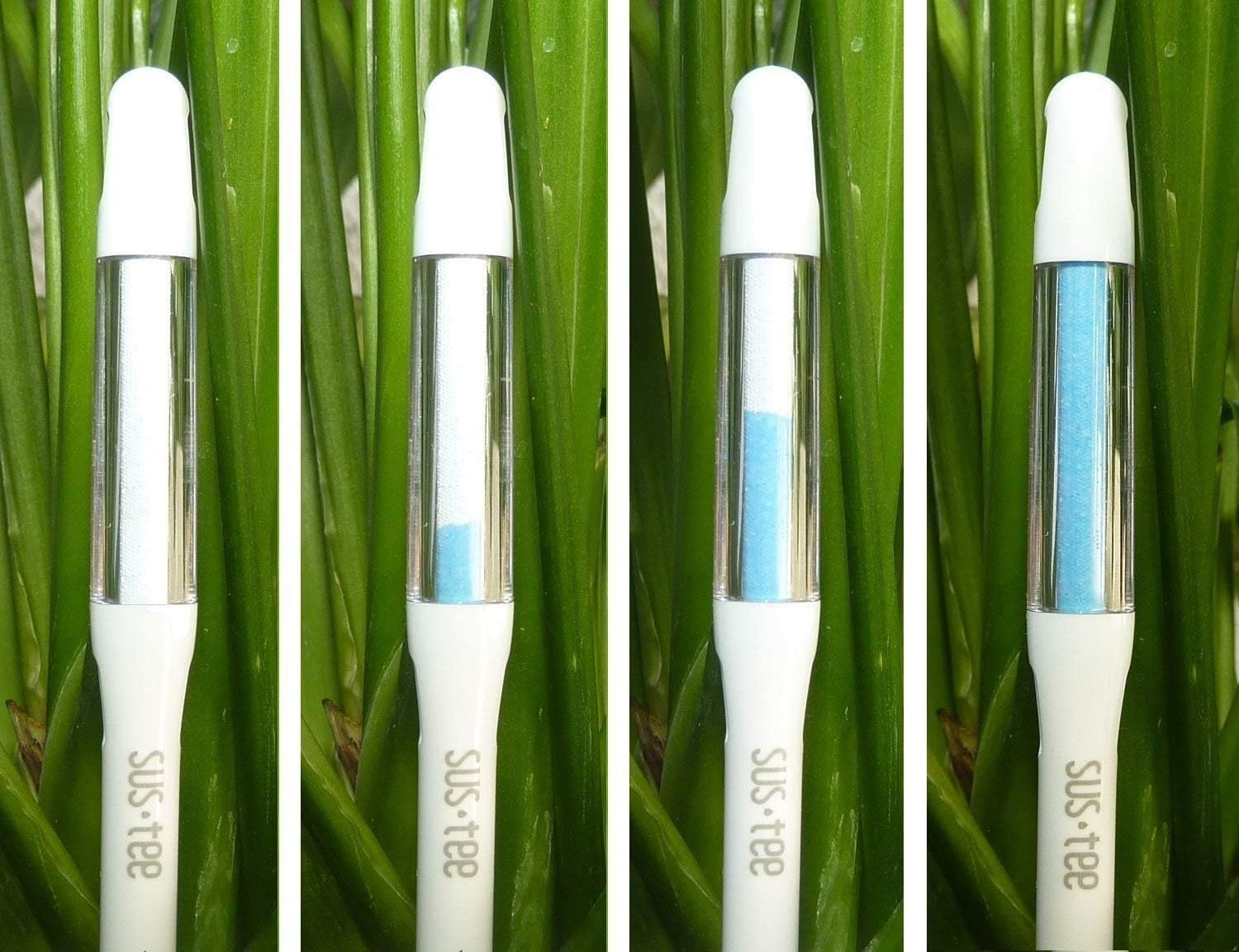 IPPINKA Sustee Aquameter, Set of 4, Plant Soil Moisture Sensor, (Green, Small)