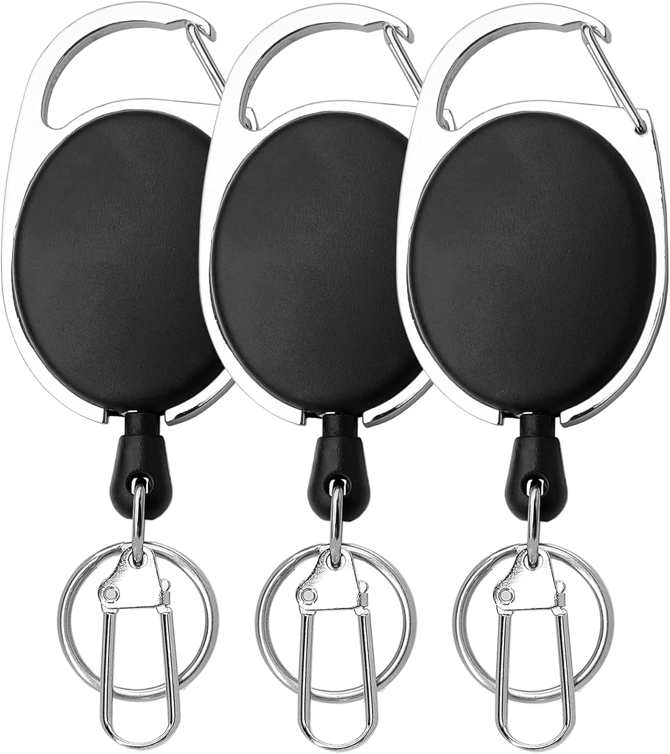 SAMSFX Fly Fishing Zinger Retractor for Anglers Vest Pack Tool Gear Assortment Combo 3Pcs in Pack image number 2