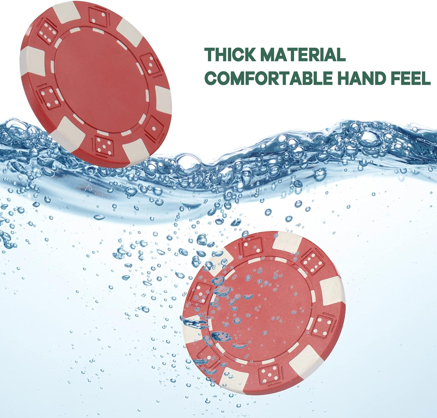 LUOBAO Poker Chips for Card Board Game - 4 Colors,11.5 Gram image number 3