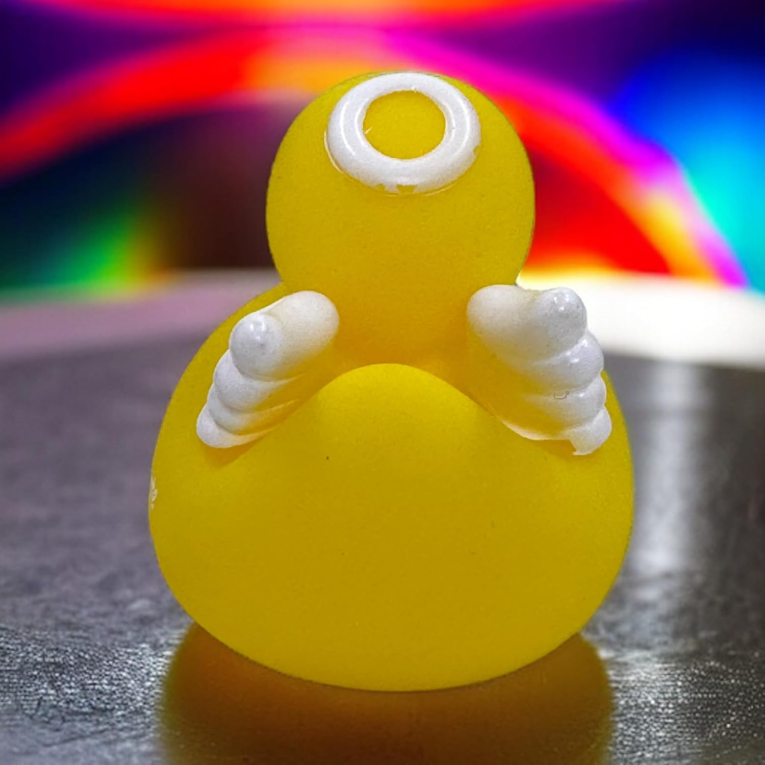 MIJOMA Set of 2 Bath Ducks Bath Toys, Hand Painted & Latex Free, Perfect for Parties, Birthdays, Christmas, Baby Showers & More - Great Bathroom Decoration, 8 Cm High (Guardian Angel)