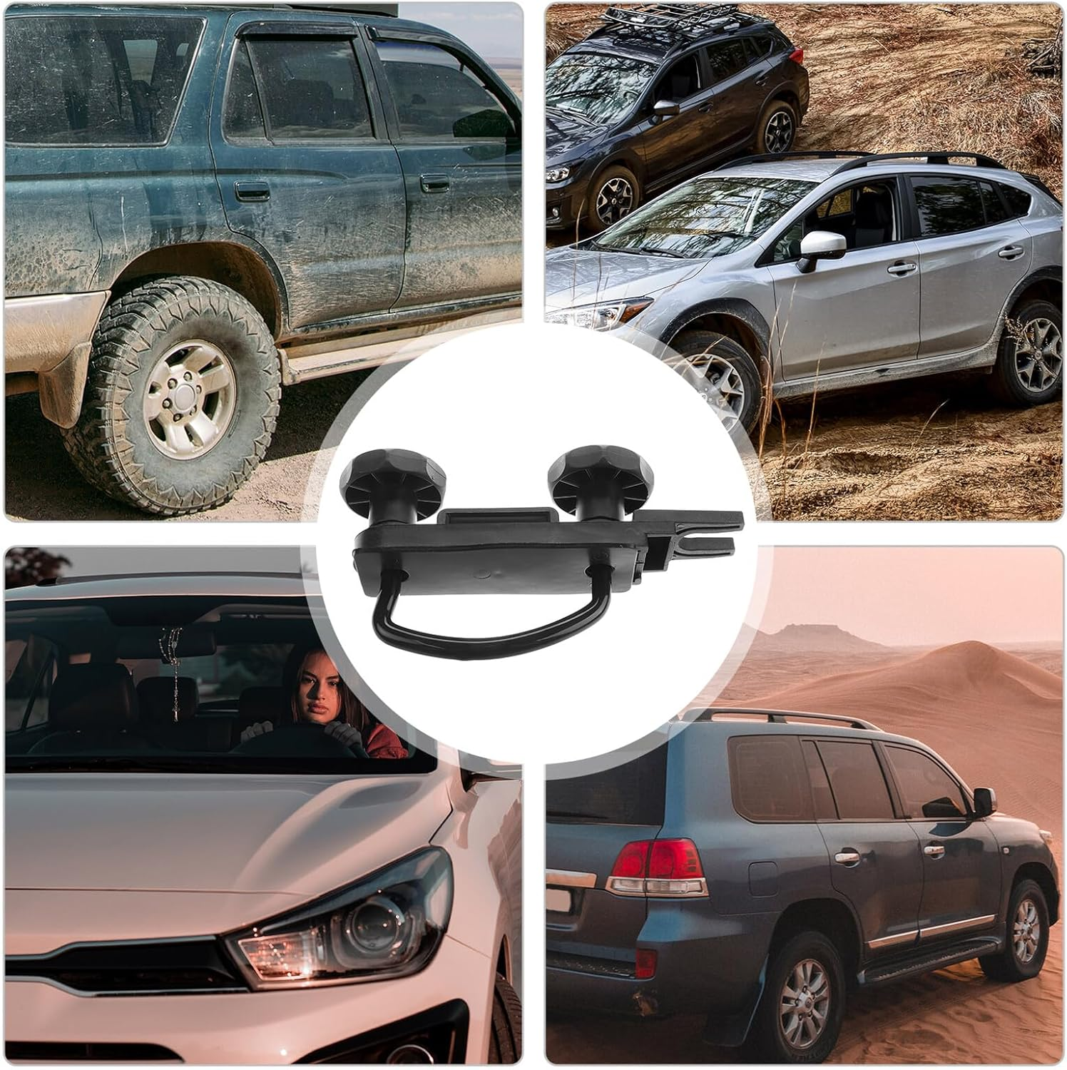 Abaodam Universal Roof Rack U-Bolt Mounting Accessories Kit U Clips and Lock Nuts for Car Van Roof Box Installation and Cargo Carrier Fixing image number 1