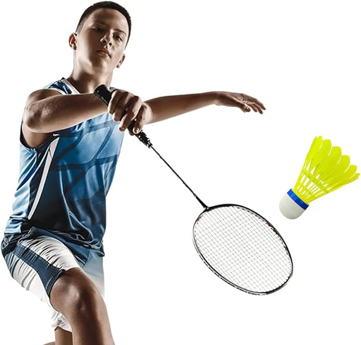 WEZCHUGHAOL 12 Pack Nylon Badminton Shuttlecocks - High Durability Aeroplane Feather Shuttlecocks for Training & Match, Yellow Sports Equipment image number 2