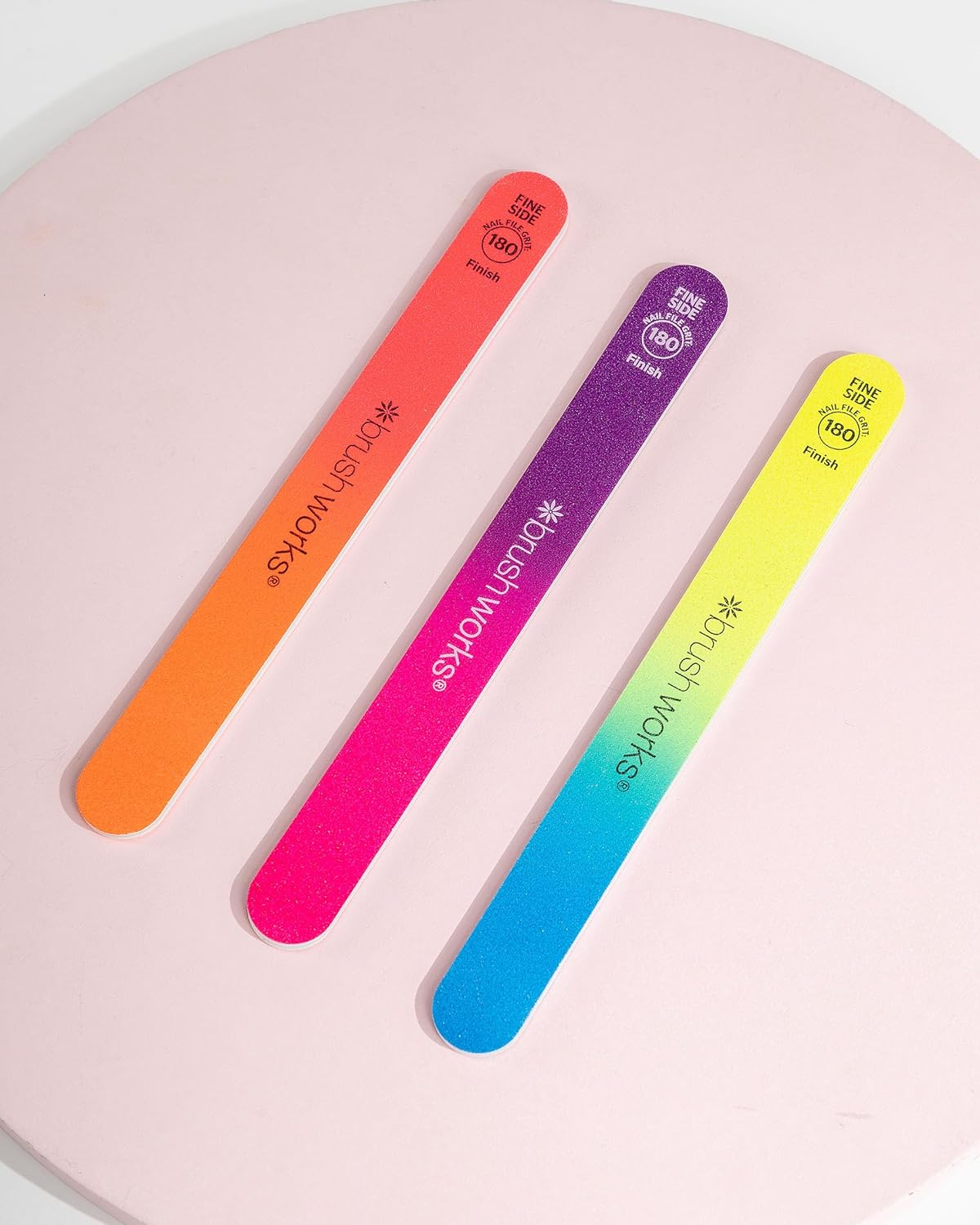 Brushworks Neon Nail Files - 3 Pack image number 1