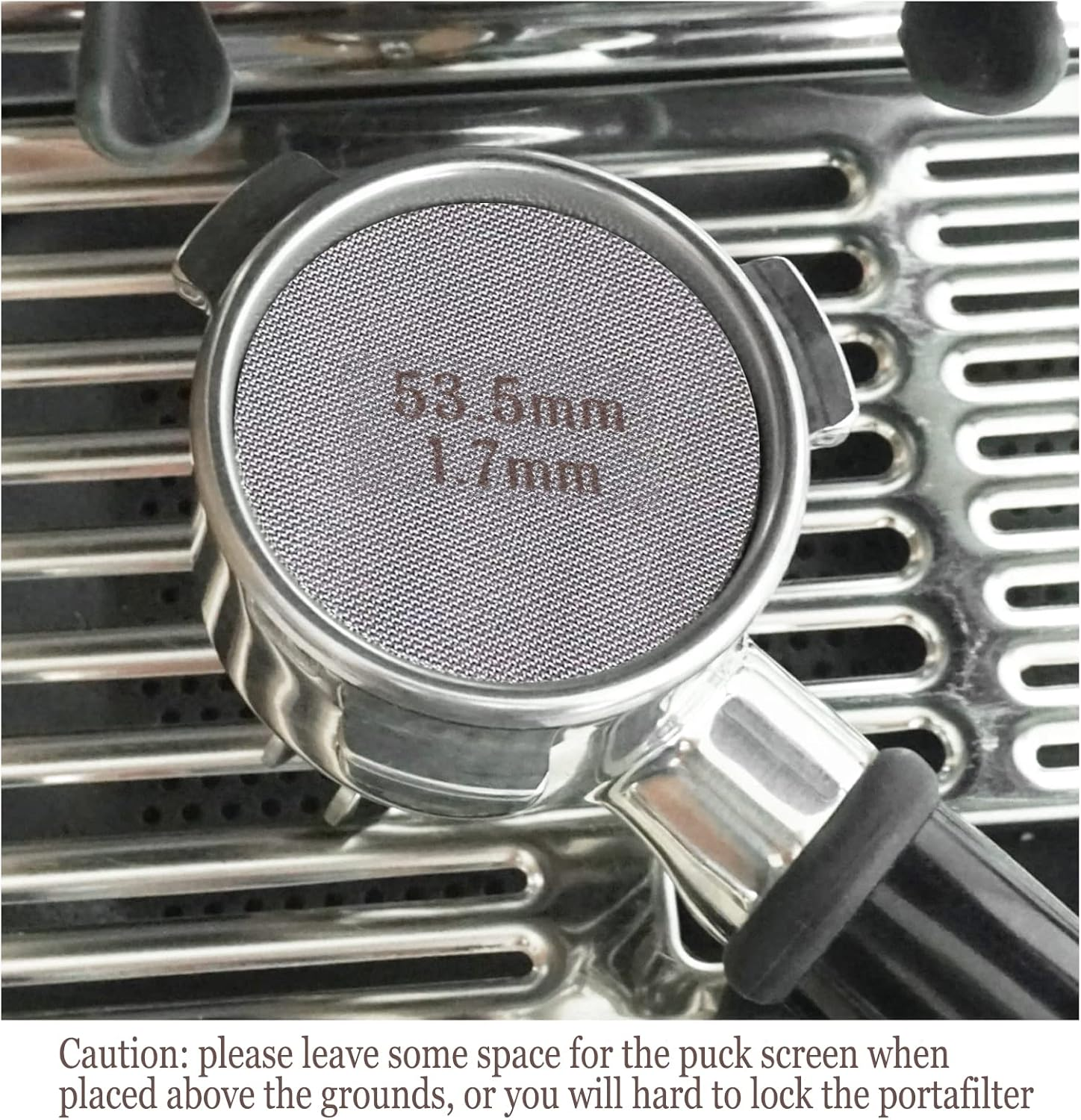 2 Reusable 54Mm Screen，1.7Mm Thick 100 &Mu; M 316 Stainless Steel Professional Coffee Filter Plate, Used for Espresso Portafilter Filter Basket (53.3Mm) Disc Filter Screen to Keep the Filter Screen Clean image number 2