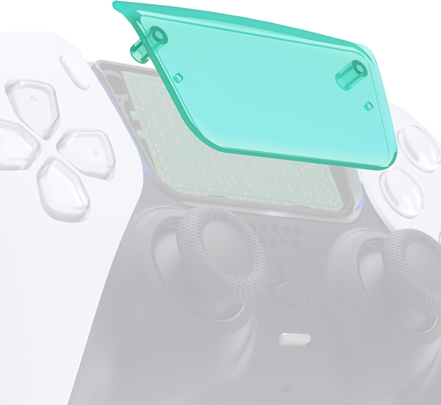 Extremerate Emerald Green Replacement Touchpad Cover Compatible with P S 5 Controller BDM-010 BDM-020 BDM-030 BDM-040 050, Custom Part Touch Pad Compatible with P S 5 Controller - without Controller image number 1