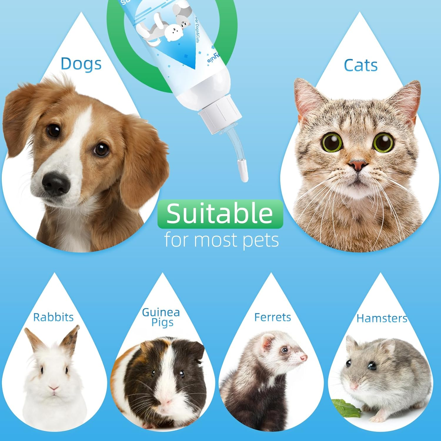 Pet Eye Drops for Dogs and Cats to Soothe Eyes Irritation & Infection Allergy,Relieve Dogs Cats Dry Eyes Pink Eyes,Pet Tear Stain Cleaner,Safe & Gentle Formula for All Animals image number 6