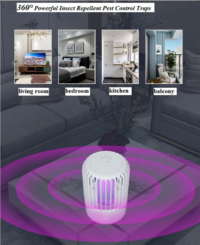 Electric Mosquito Lamp 360&deg; Powerful Insect Repellent Pest Control Traps Effective Bug Zapper for Indoor Outdoor Backyard Camping image number 2