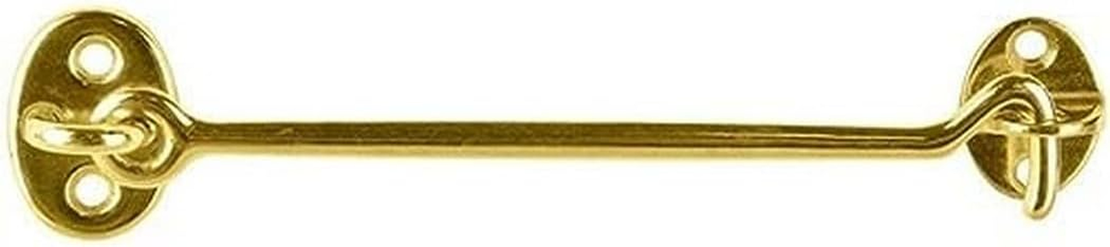 Romak 879410 Solid Polished Cabin Hook and Eye Brass, 150 Mm Size