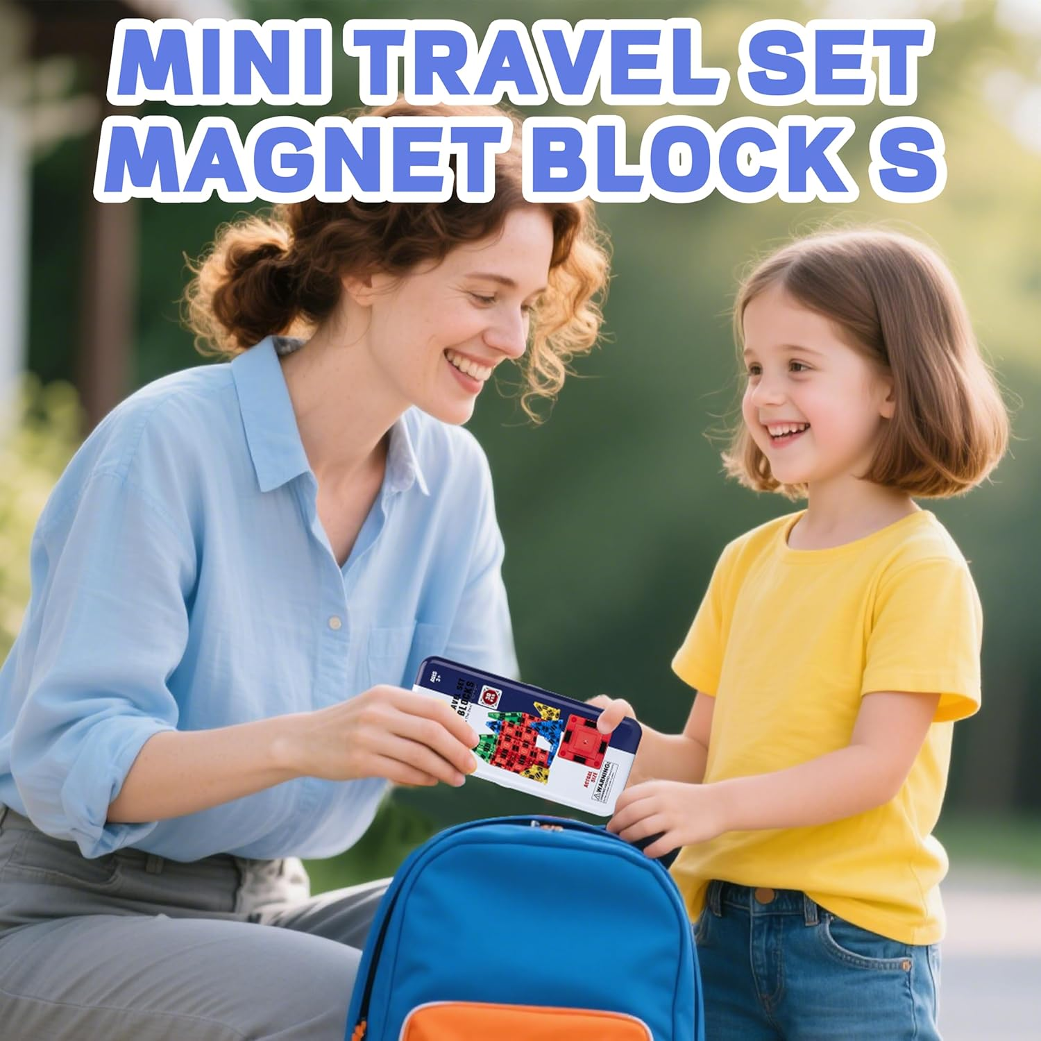 Travel Magnetic Tiles for Kids, 30PCS Magnet Mini Building Blocks, STEM Construction Christmas Birthday Gifts for 3 4 5 6 7+Year Old Boys Girls image number 5