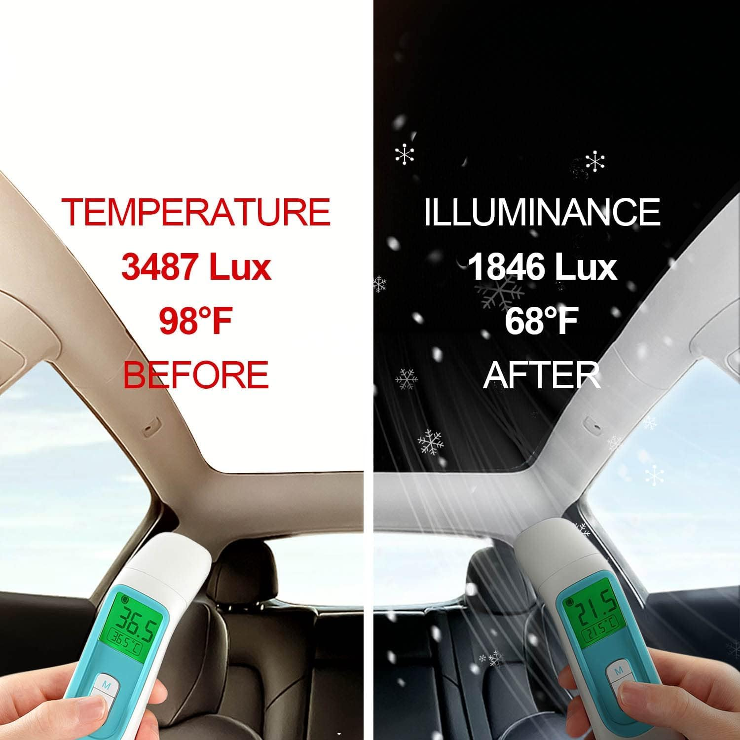 For Tesla Model Y Sunshade Roof Sunroof Shade Upgrade 3.0 Accessories 2025 2024 2023 2022 2021 2020(Ice Black) image number 5