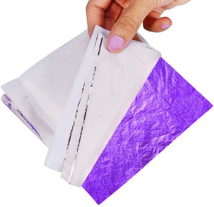 600 Pieces Imitation Gold Foil Sheets, Betterjonny 12 Colors 8X8.5Cm Gold Leaf Paper for Decoration Arts Nail Painting Gilding Crafting image number 1