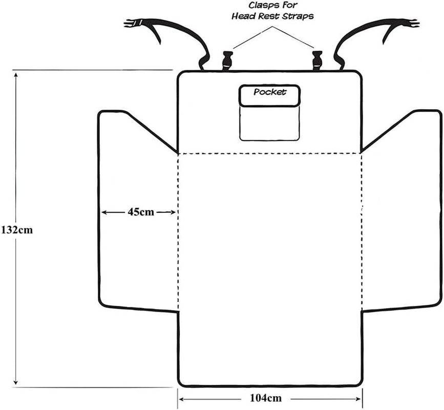 Dog Vehicle Cargo Liner Cover Pet Seat Cover Bed Floor Mat Nonslip Waterproof Universal for Car SUV Truck Vans Gray image number 6