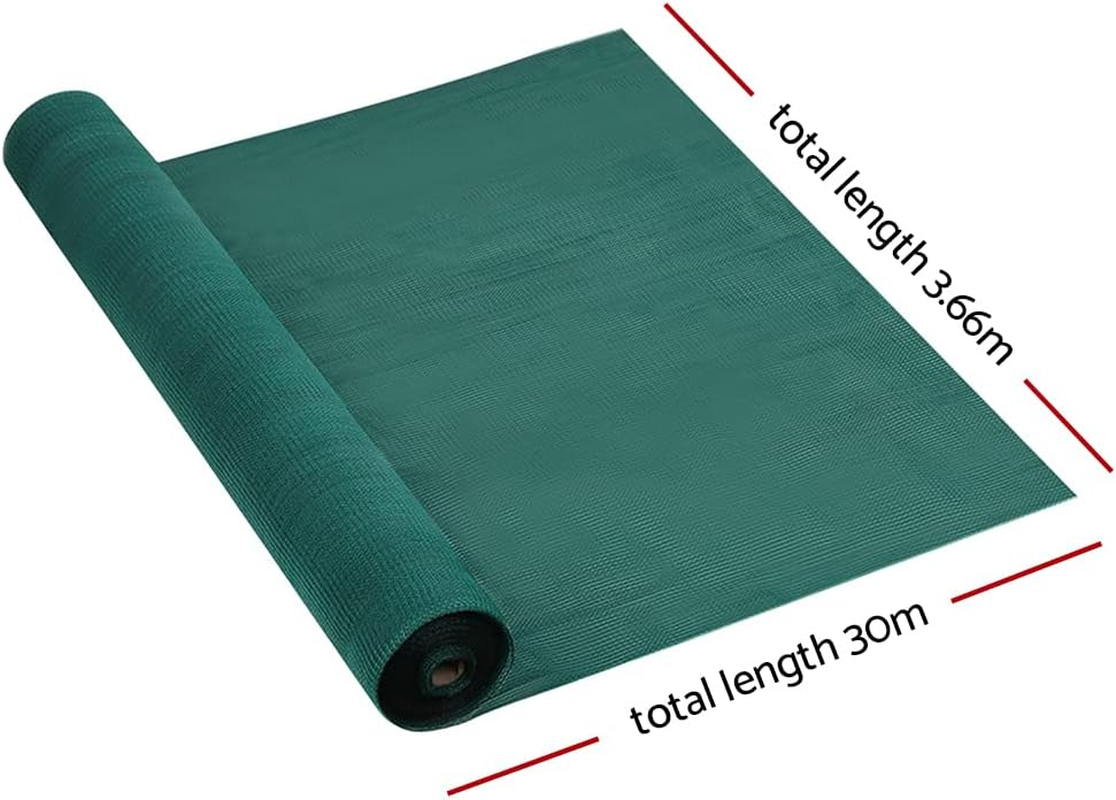 Instahut Shade Cloth 3.66 X 30M Sunshade Sail Shadecloth Sun Block Outdoor Marquee Canopy Shelter Cover for Beach Pool Car Patio Backyard Lawn Garden Carport Fence Greenhouse, Green 50% UV Blockage image number 1
