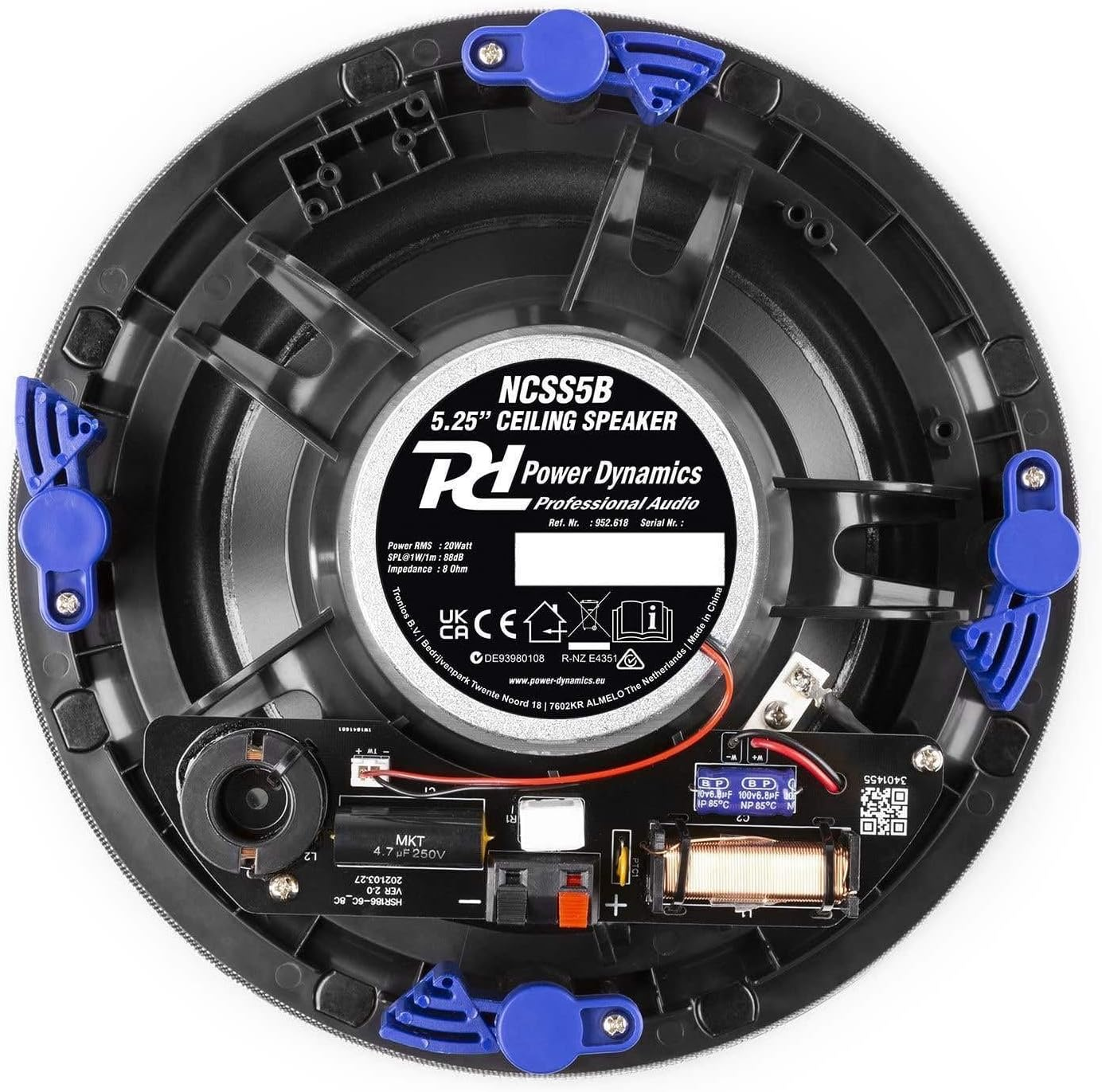 Power Dynamics NCSS5B Black Ceiling Speaker 2 Way 5-Inch Low Profile Coaxial, Home Audio Installation image number 3