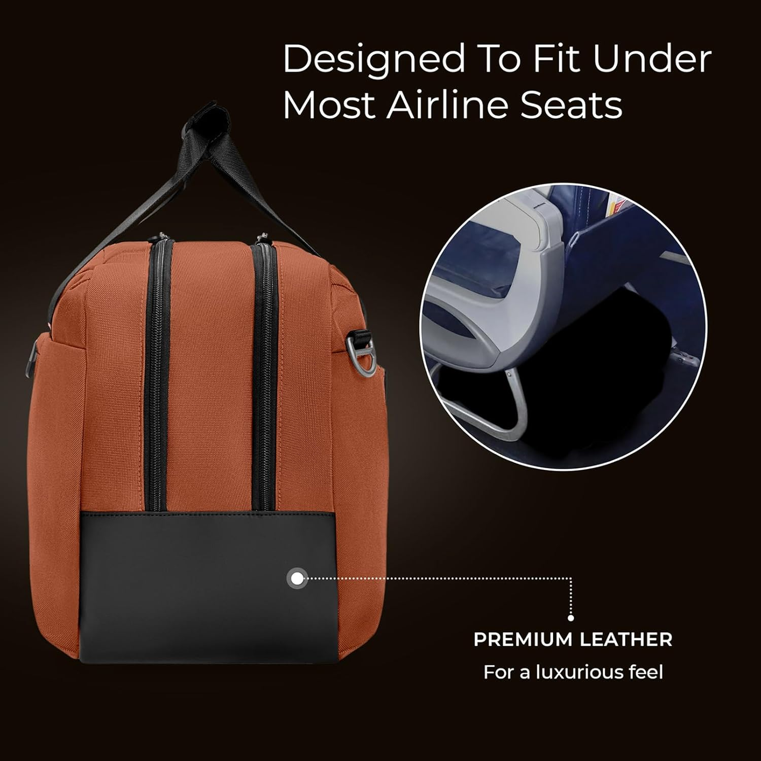 Briggs & Riley Underseat Cabin Bag - Carry on Luggage for Travel, Softside Bag for Men & Women, RFID Data Protection, Adjustable Shoulder Strap, Fits up to 16" Laptop - ZDX Collection, Canyon image number 5