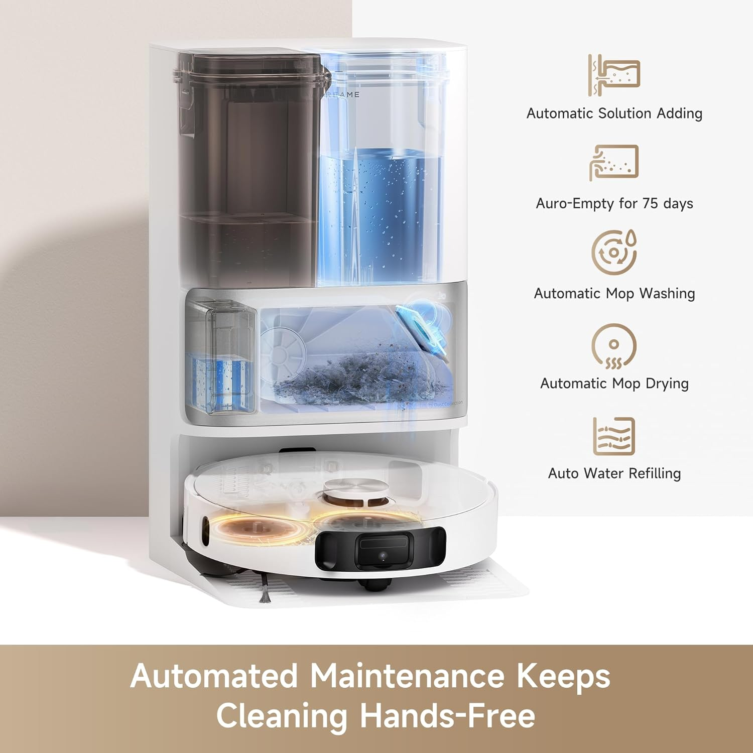 Dreame L30 Ultra S Robot Vacuum Cleaner, 1,3000Pa Suction, Self-Cleaning Mops & Empty, Pet Zone Cleaning image number 2