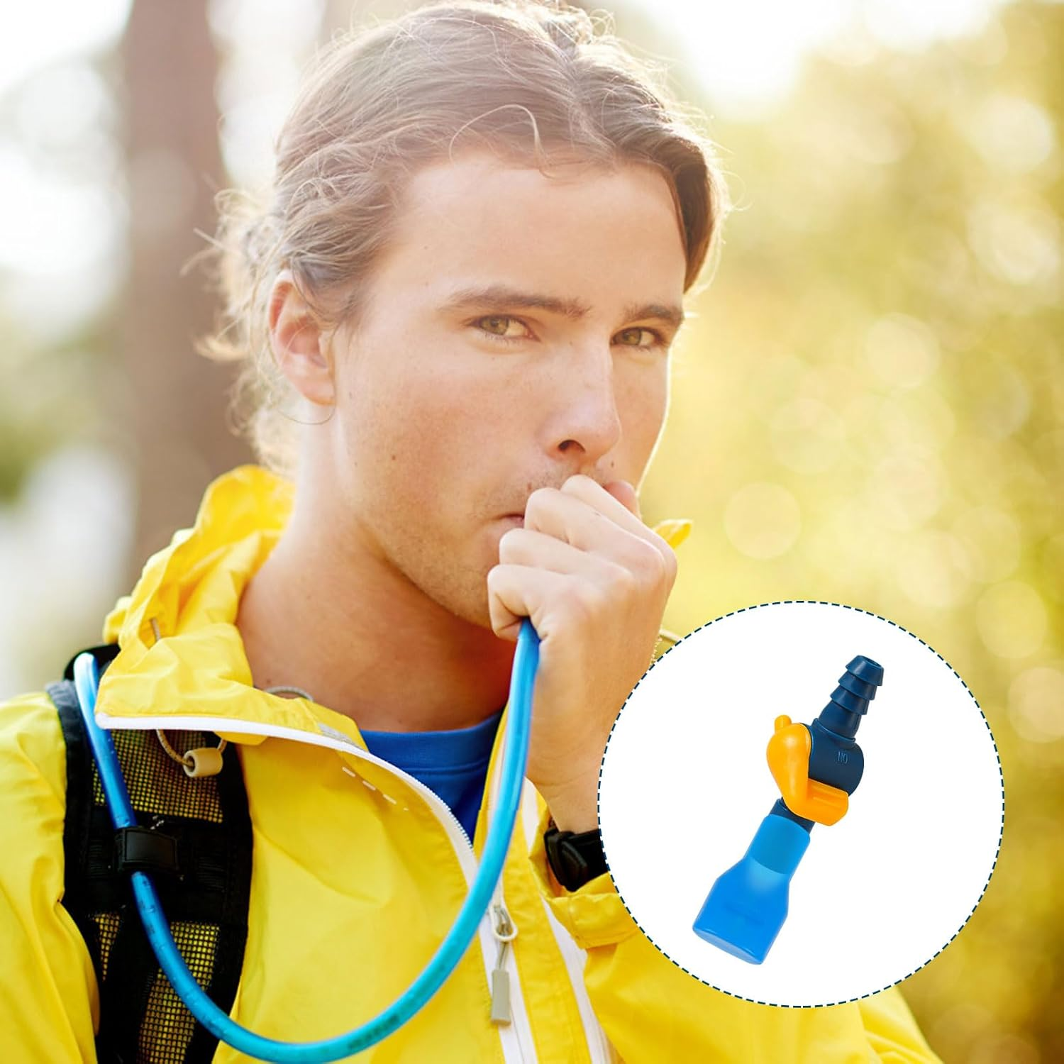 6Pcs Bite Valve Replacement for Camelbak, Hydration Pack Mouthpiece with 2 Hose Connector and O-Ring Replacement Parts for Camelbak Backpack Water Reservoir (Pass-Through + Angled) image number 6