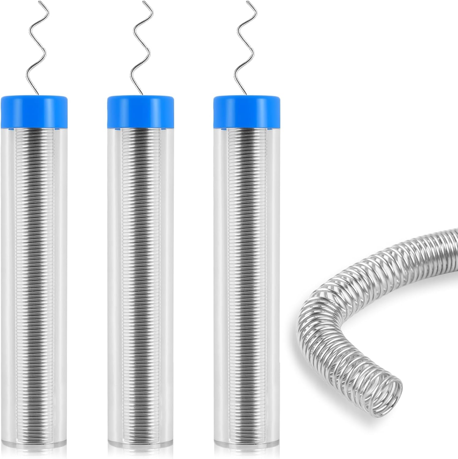 60/40 Solder Wire, 4 PCS Rosin Core Solder, Soldering Wire for Stained Glass, Electrical Soldering, Components Repair (2P 0.8Mm/12G and 2P 1Mm /15G)